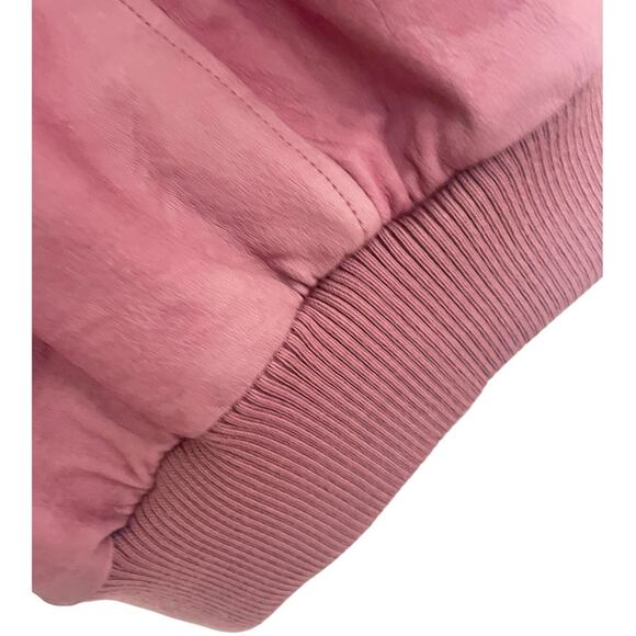 Y2K 90’s OTELLO PELLE BOMBER JACKET ROSE PINK SUEDE LEATHER AVIATOR STYLE ICONIC - Picture 16 of 16